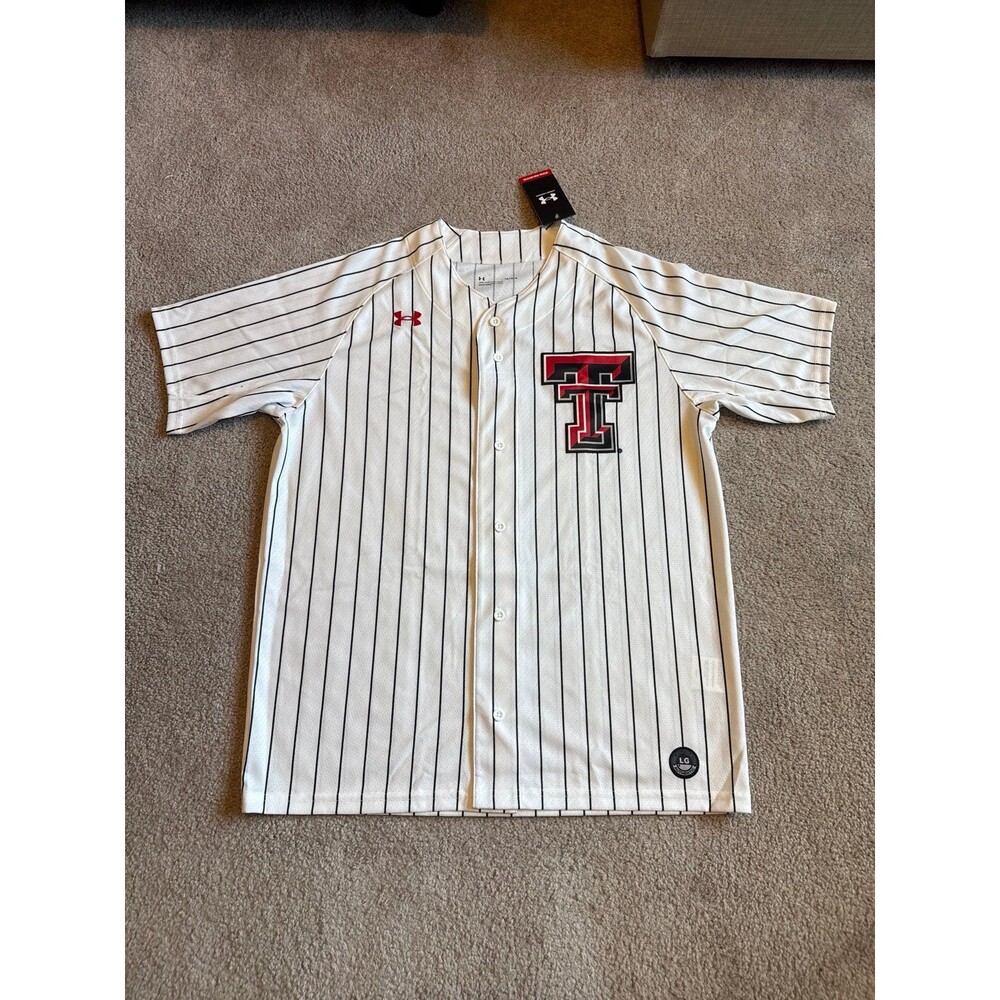 Texas Tech Red Raiders Under Armour Men’s Baseball Jersey Size Large